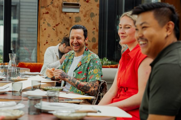 Judges Elvis Abrahanowicz (Porteno, Paisano &amp; Daughters), Ashleigh McBean (G.McBean Family Butcher) and Kenneth Rodrigez (Tita).
