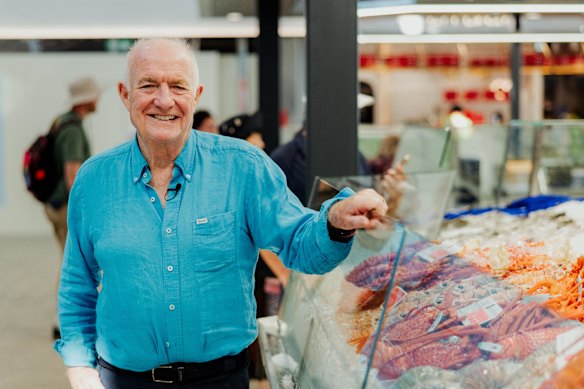 Rick Stein nos novos mercados de peixe de Sydney. 