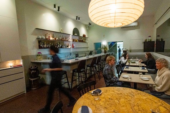 Anchovy’s classic Melbourne shopfront dining room.