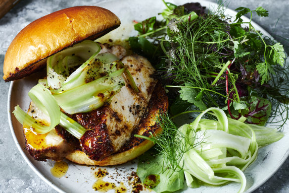 Pickled celery adds the right amount of crunch.