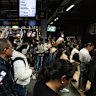 Town Hall train station following a power failure at Strathfield