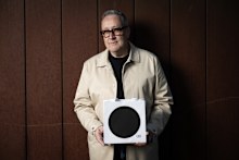Robert Lockyer, Founder and Chief Client Officer of Delta Global, surrounded by his many sustainable packaging boxes. 