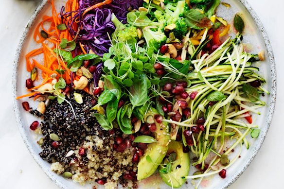 Jill Dupleix’s rainbow super bowl.