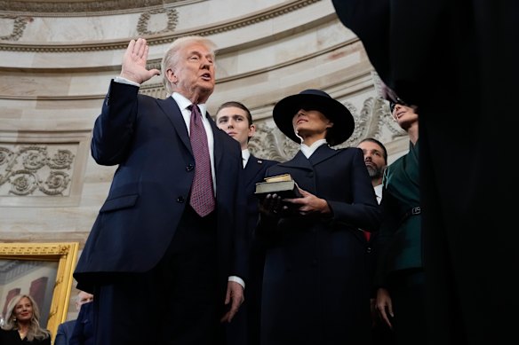Donald Trump is sworn in as the 47th president of the United States.