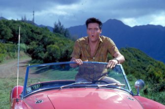 Elvis Presley’s 1960 MG roadster used in the film Blue Hawaii.