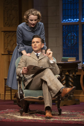 Anna O’Byrne and Alex Rathgeber appear in The Mousetrap, a masterpiece of both comedy and drama.
