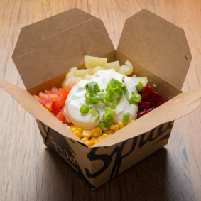 The Hawaiian baked potato from Spud Bar.