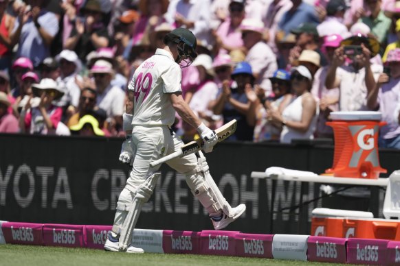 Steve Smith fell one run short of his pursuit of 10,000 career runs.