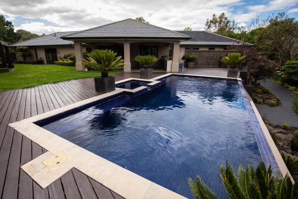 Homes with pools, like this one in North Warrandyte, have become popular with buyers.