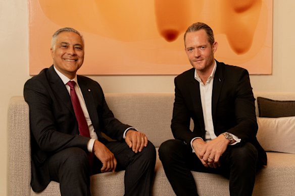 Gurner hired ex-Australia Post head Ahmed Fahour (left) as his CEO.