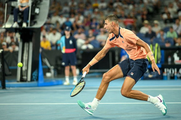 Alexei Popyrin defeated Chun-Hsin Tseng in the first-round match.