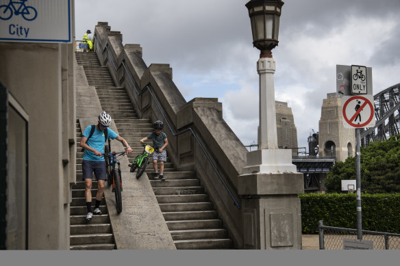 The lack of ramp access to the north of Sydney’s Harbour Bridge has long frustrated cyclists.