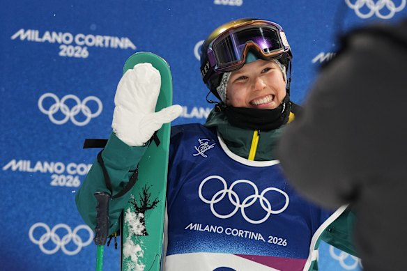 Indra Brown after her second qualifying run on Thursday night.