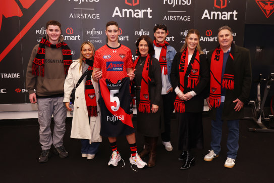Tsatas (third from left) before his debut in 2023.