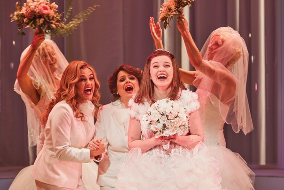 Max McKenna also starred in Muriel’s Wedding the Musical, for which Nuttall and Miller-Heidke wrote original songs.