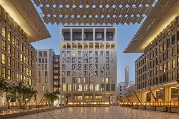 The Mandarin Oriental Doha hotel overlooks the spectacular Barahat Msheireb covered town square.