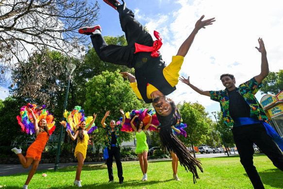 Performers practice on Thursday ahead of Moomba.