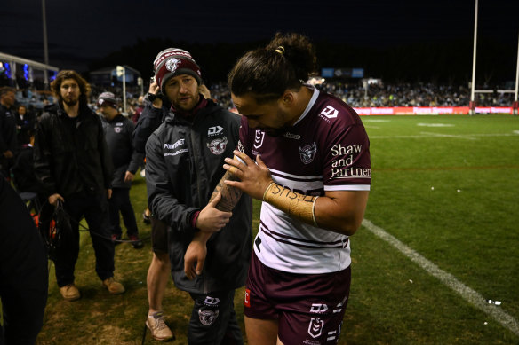 Josh Aloiai dislocated his shoulder three times against Cronulla.