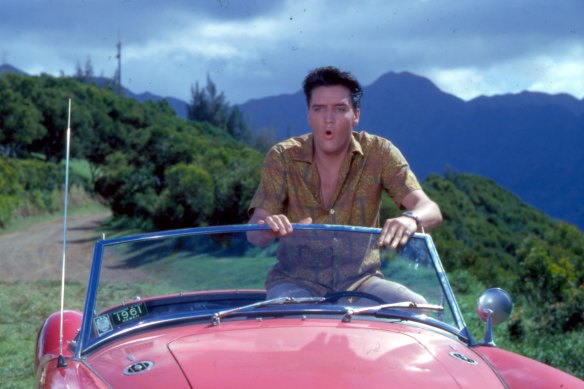 Elvis Presley’s 1960 MG roadster used in the film Blue Hawaii.