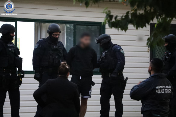 Police make a first arrest over the Wakeley public order incident. Dani Mansour, 19, later appeared in court.