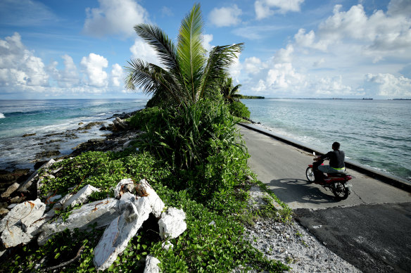 Tuvalu’s capital Funafuti in November last year. 