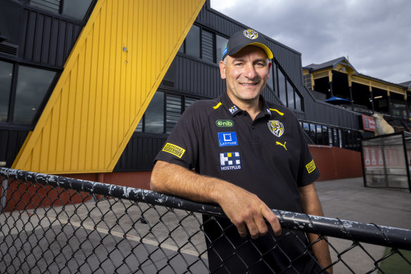 Richmond coach Adem Yze at Punt Road Oval this week,