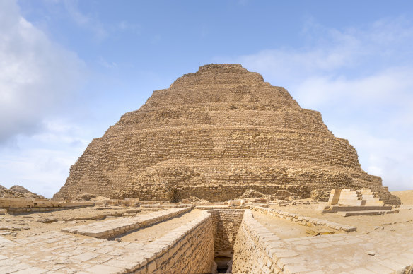 Step Pyramid, Sakkara, Egypt, contains a necropolis for the ancient Egyptian capital, Memphis. 