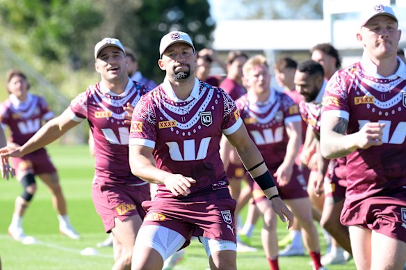 Gehamat Shibasaki training with the Queensland team.