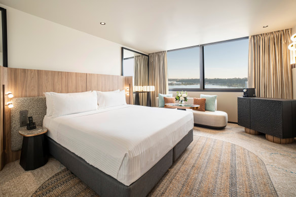 The style of the new rooms references the colours and textures of WA’s land and seascapes, with an overlay of glam in marbles and gorgeous lighting.