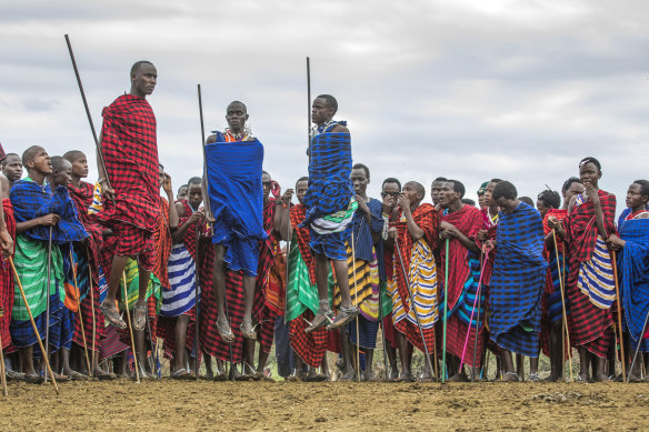 There are Masai settlements in and around the Ngorongoro Crater.
