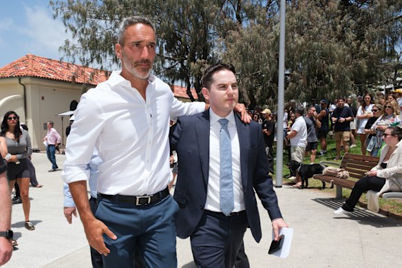 Jewish community leaders Alex Ryvchin (left) and David Ossip.