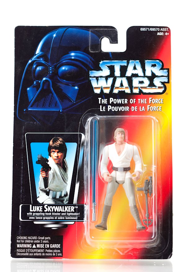 Collectable toys, such as this Luke Skywalker figurine, can be worth far more with their original boxes