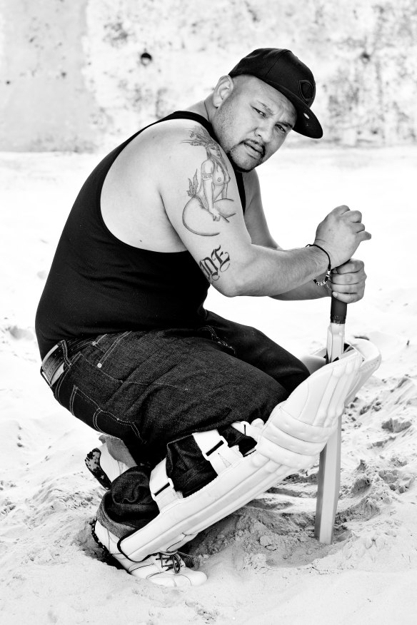 Original Compton Cricket Club tourist Sergeo Pinales at Bondi Beach in 2011.