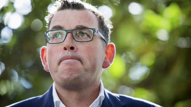 Premier Daniel Andrews speaks after the Ombudsman's damning report was released on Wednesday.