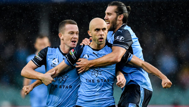 Sydney FC's Adrian Mierzejewski. Will A-League expansion include a second tier for relegation and promotion?