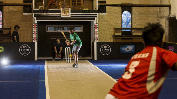 A church hall in Hawthorn has been converted into a cricket venue.