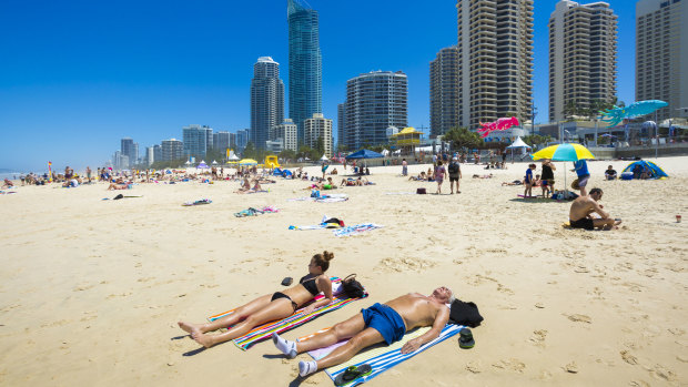 Record numbers of interstate visitors have travelled to the Gold Coast.