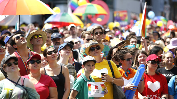 The Brisbane Pride March attracted more than 10,000 people.