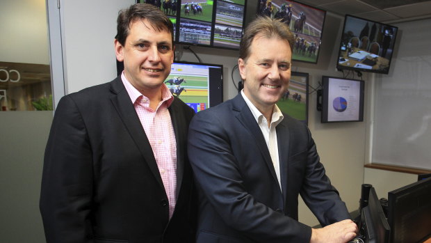 Stepping down: Dayle Brown, right, seen here with Terry Bailey in his time at Racing Victoria.
