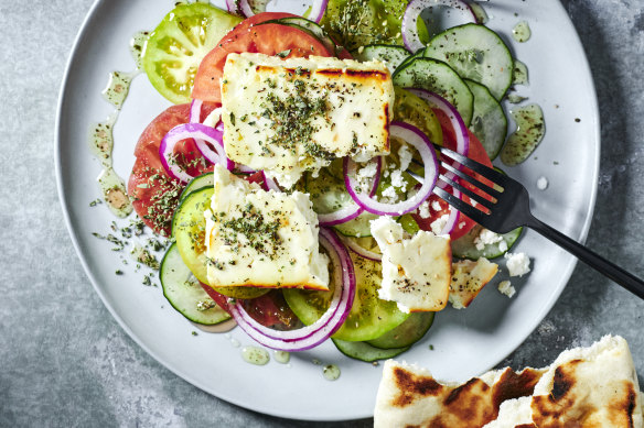 Honey-baked feta is also delicious on its own, as a creamy spread for pita bread.