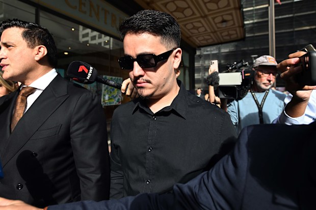 New South Wales health former nurse Ahmed Rashid Nadir departs the Downing Centre local court in Sydney.