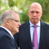Prime Minister Scott Morrison and Home Affairs Minister Peter Dutton.