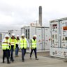 Prime Minister Anthony Albanese during a visit to view the Collie Battery Energy Storage System at the Collie Power Station during the federal election campaign this year. Storage is one thing, a new report warns, but more renewable generation is needed.