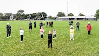 Locals at Hosken Reserve in Coburg North.