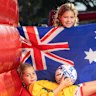 Allie and Juliet Kacen at Jellicoe Park in Pagewood on Saturday.