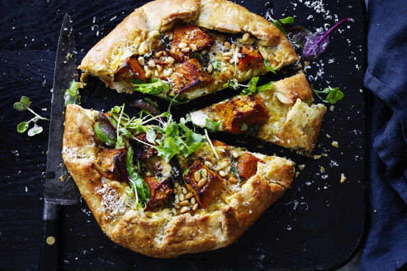 Julia Busuttil Nishimura's roast pumpkin and goat's curd galette