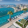 Views of Dubai from the world’s highest infinity pool.