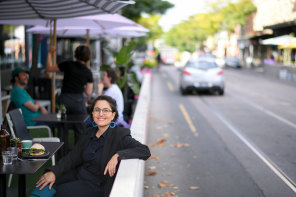 Yarra mayor Gabrielle de Vietri at the Archie’s café parklet on Gertrude Street in May this year.