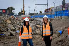 Lizzie Blandthorn (left), seen here with Transport Infrastructure Minister Jacinta Allan, opposed Victoria’s voluntary assisted dying legislation.
