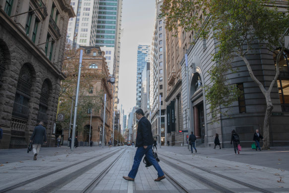 Normally bustling city streets were largely deserted as hundreds of thousands of employees worked from home.  